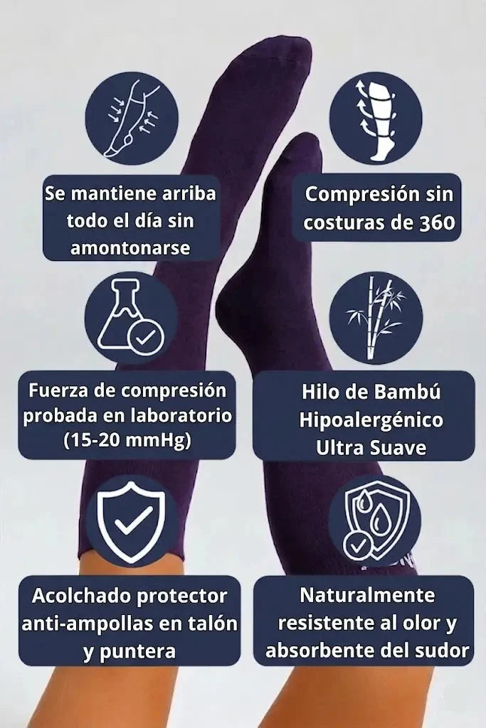 Calcetines de compresión Morado Oscuro — imagen del producto 3