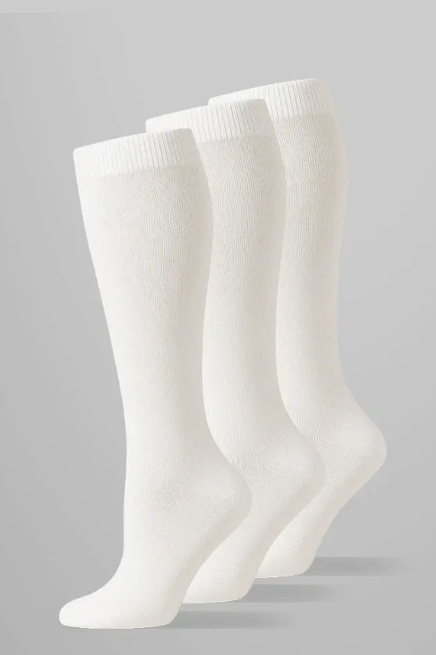 Pack 3 Calcetines de compresión Blanco — vista principal