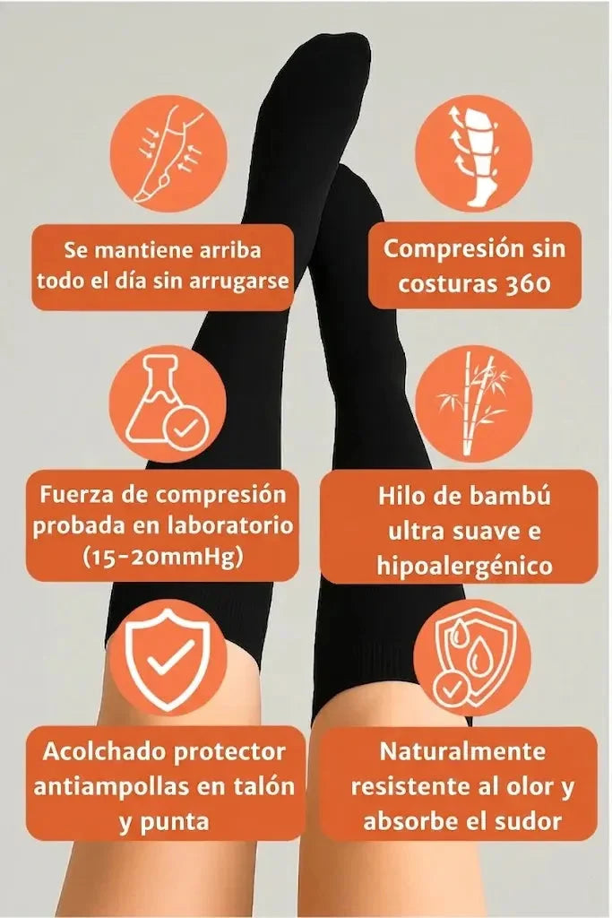 Calcetines de compresión Negro — imagen del producto 4