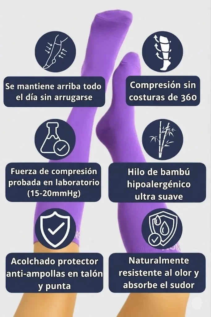 Calcetines de compresión Morado — imagen del producto 2