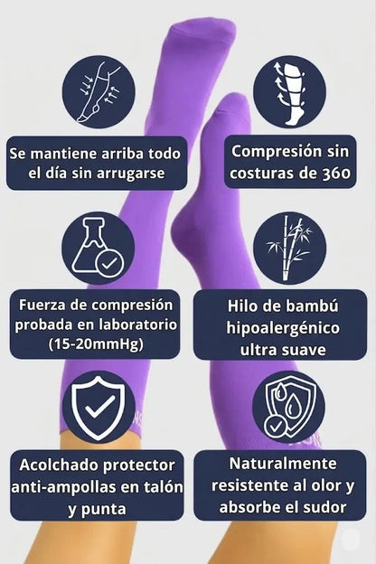Calcetines de compresión Morado — imagen del producto 2