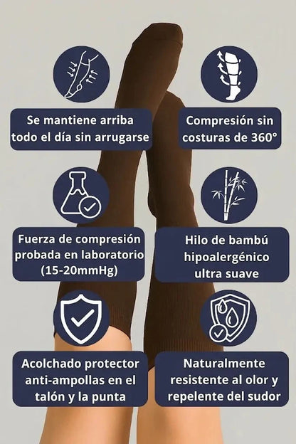 Calcetines de compresión Marrón — imagen del producto 3