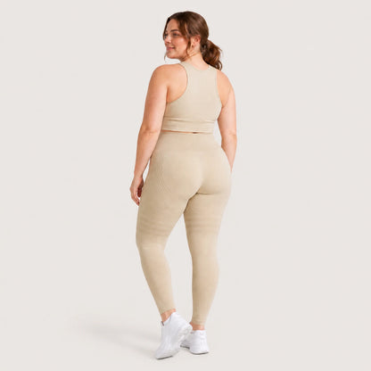 KIMA™ Legging Moldeador Sculpt 3D+ Beige — vista posterior