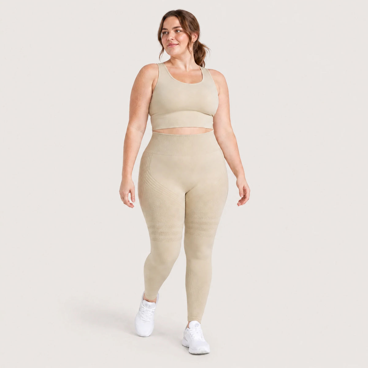 KIMA™ Legging Moldeador Sculpt 3D+ Beige — vista frontal