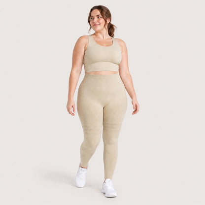 KIMA™ Legging Moldeador Sculpt 3D+ Beige — vista frontal