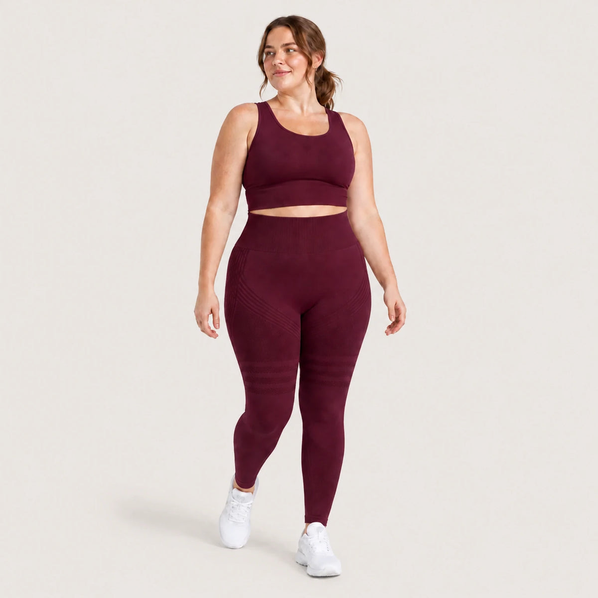 KIMA™ Legging Moldeador Sculpt 3D+ Burdeos — vista frontal