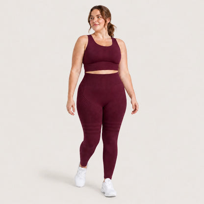 KIMA™ Legging Moldeador Sculpt 3D+ Burdeos — vista frontal