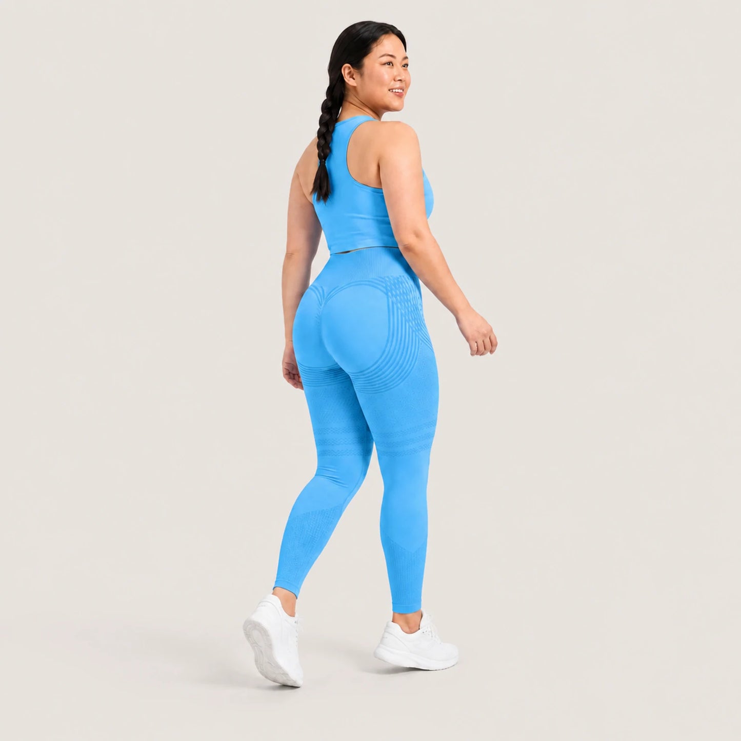 KIMA™ Legging Moldeador Sculpt 3D+ Celeste — vista posterior