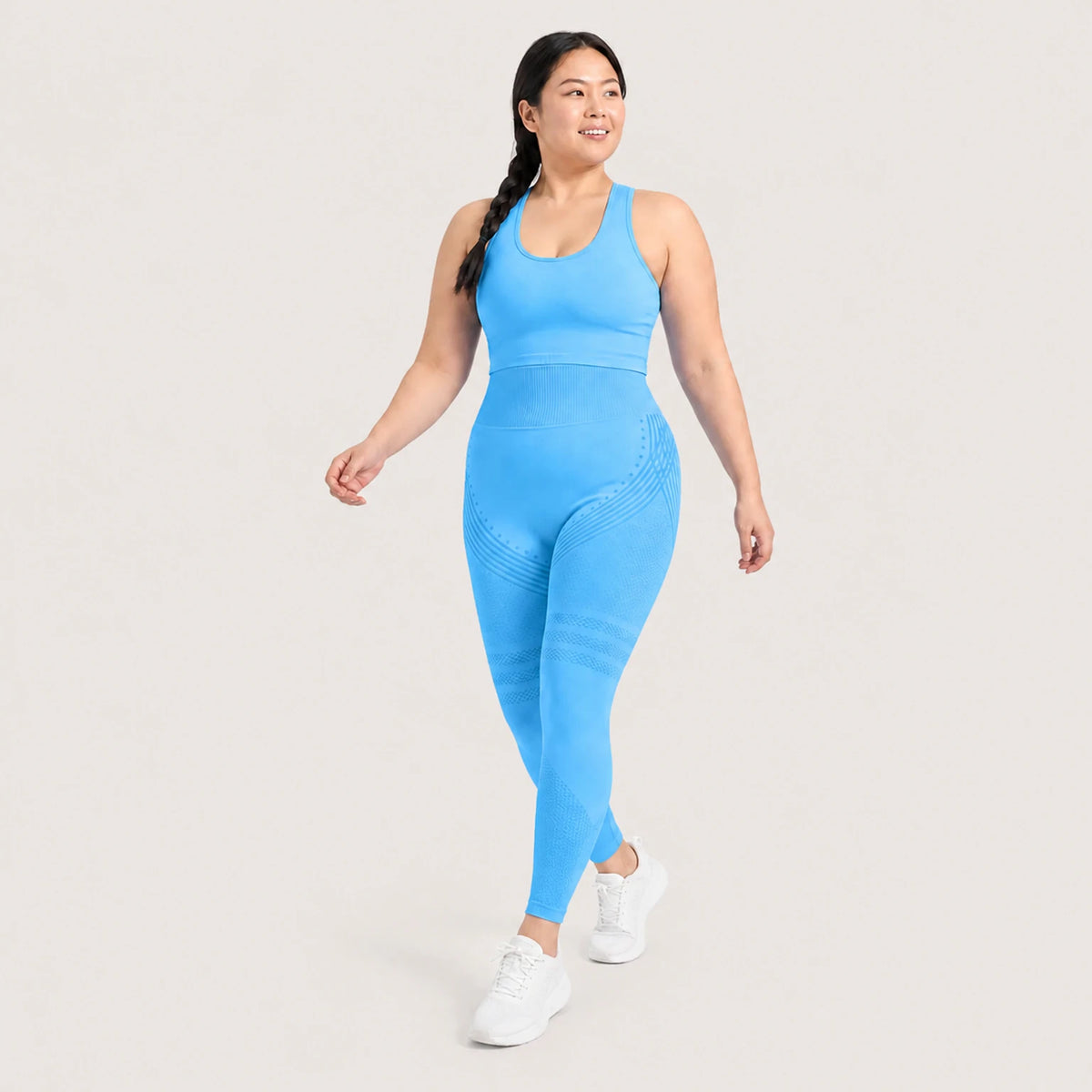 KIMA™ Legging Moldeador Sculpt 3D+ Celeste — vista frontal