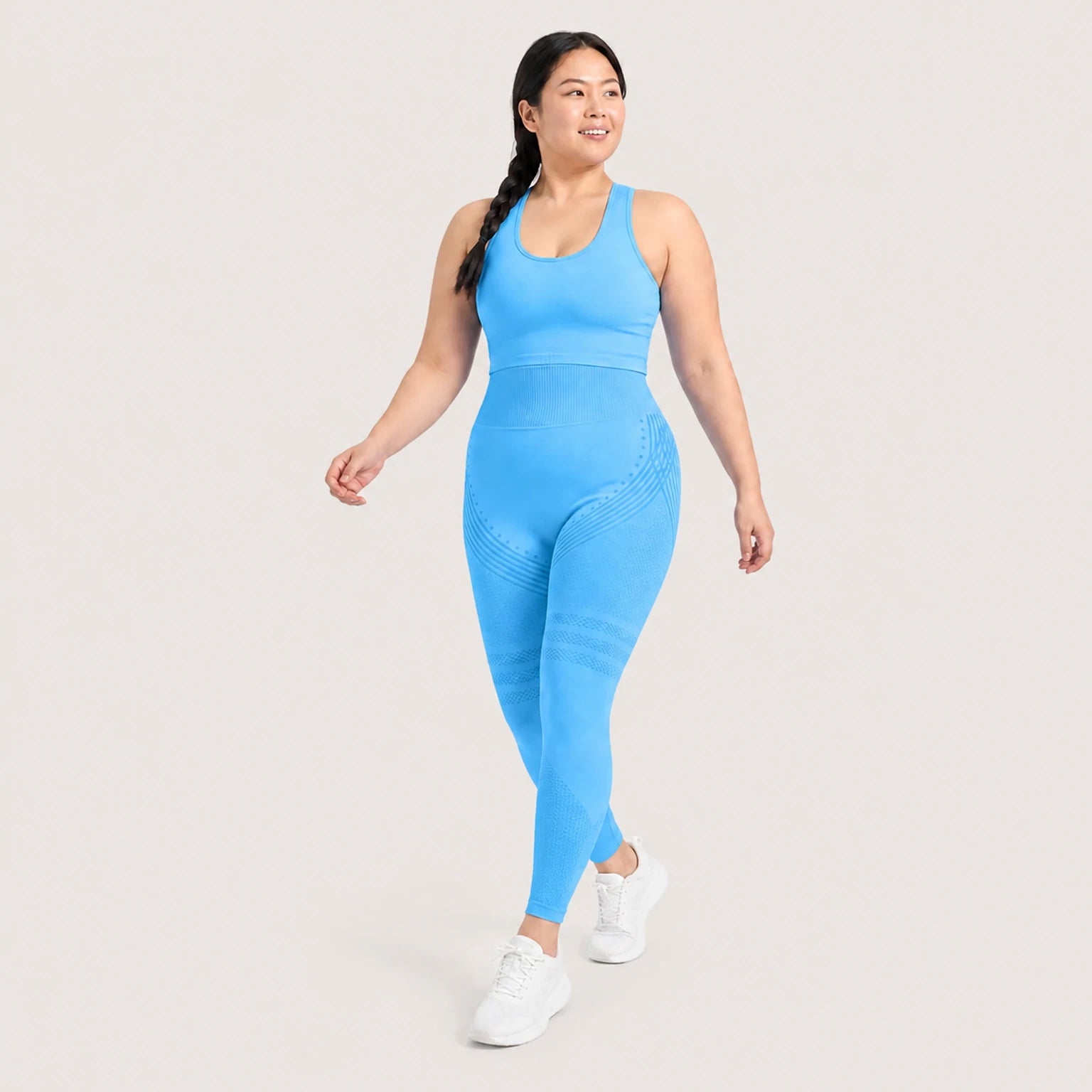 KIMA™ Legging Moldeador Sculpt 3D+ Celeste — vista frontal