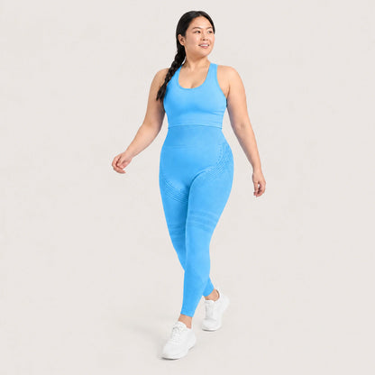 KIMA™ Legging Moldeador Sculpt 3D+ Celeste — vista frontal