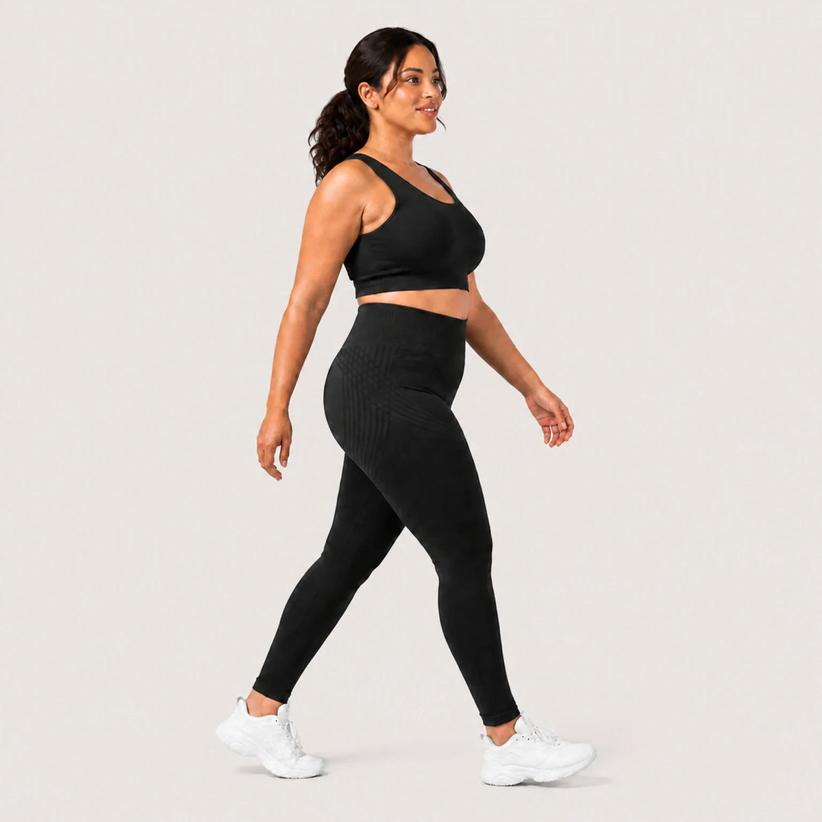 KIMA™ Legging Moldeador Sculpt 3D+ Negro — vista lateral