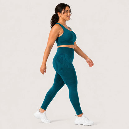 KIMA™ Legging Moldeador Sculpt 3D+ Turquesa — vista lateral